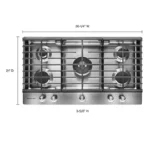 KitchenAid 36" 5-Burner Gas Cooktop - Image 5