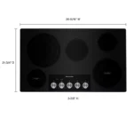 KitchenAid 36" Electric Cooktop with 5 Elements and Knob Controls - Image 5