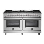 FORNO Massimo 60-Inch Freestanding Dual Fuel Range in Stainless Steel - FFSGS6125-60